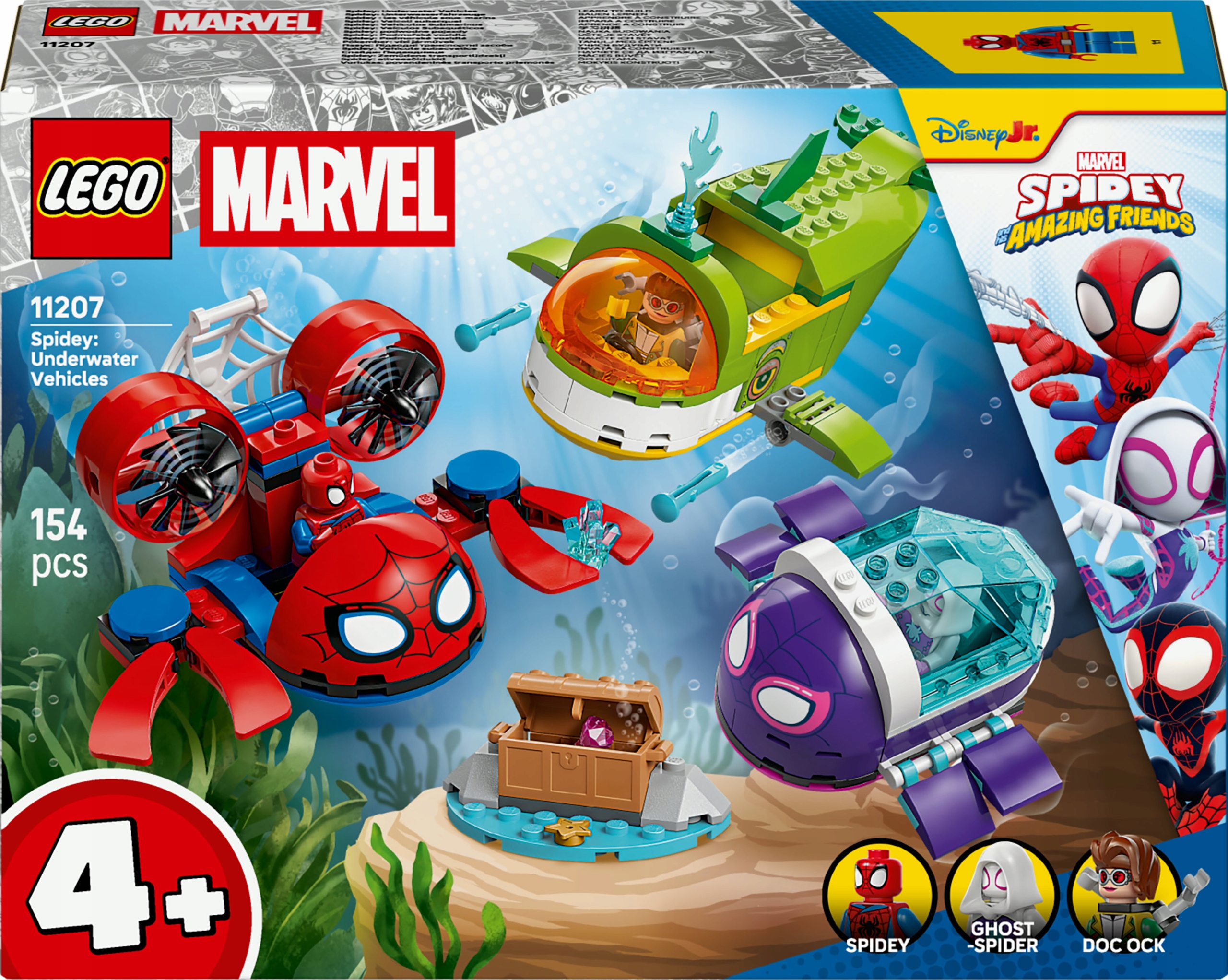 Lego Marvel Spidey: podwodne pojazdy dla dzieci 11207