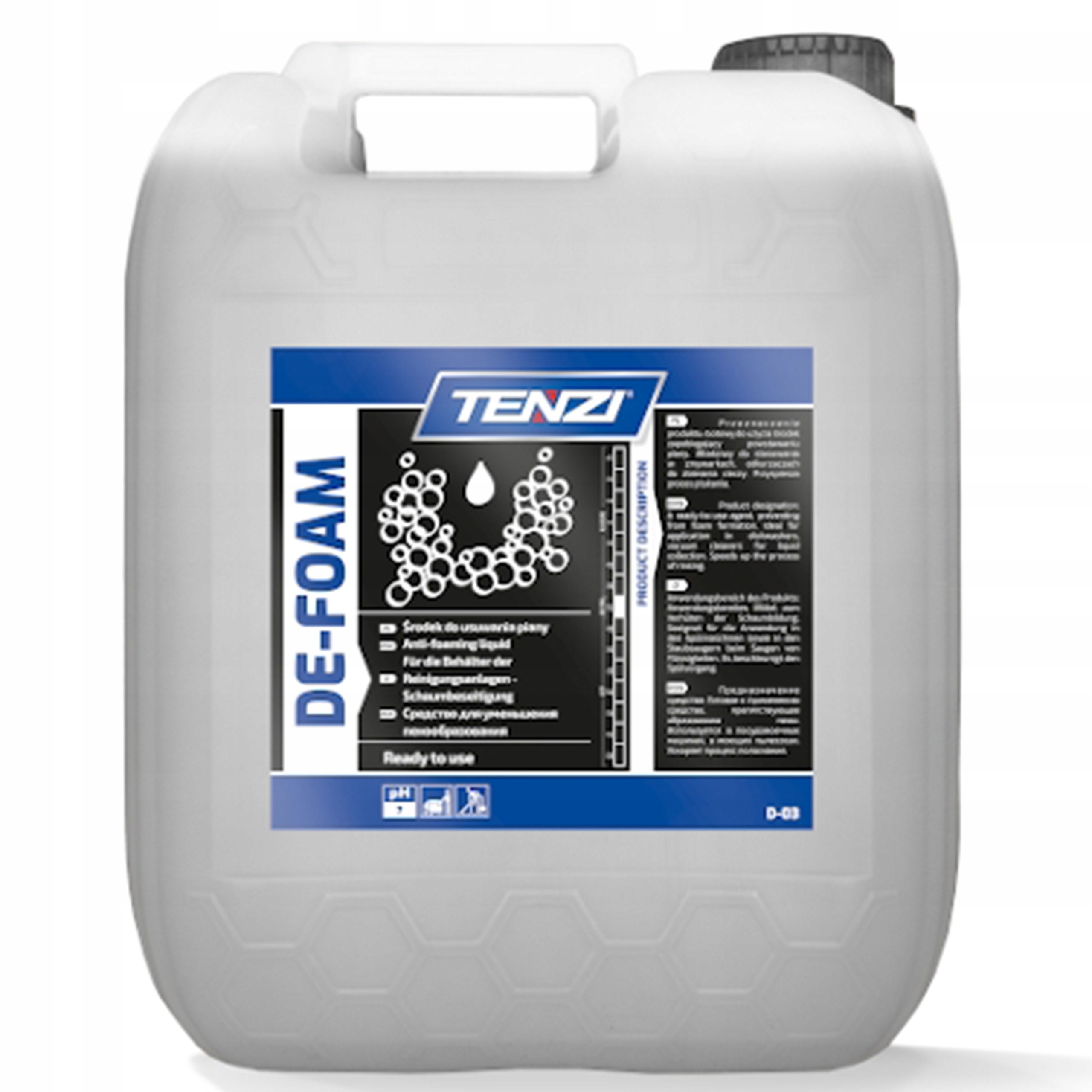 Tenzi De Foam D03/010 Neutralizuje Pianę Do Odkurzaczy 10L