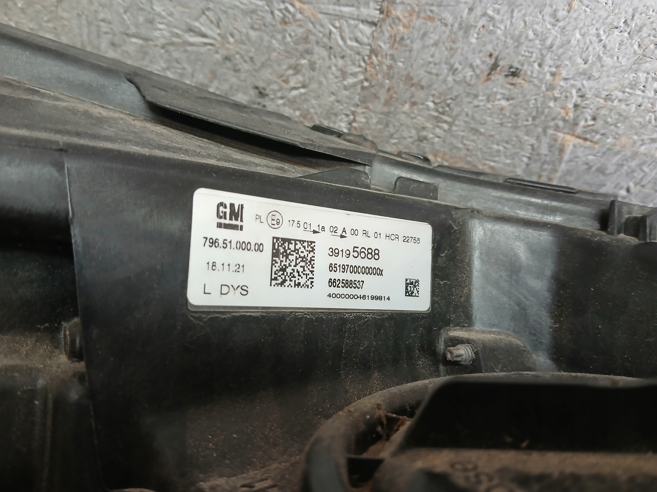 light front left OPEL ASTRA K V 5 LIFT 39195688