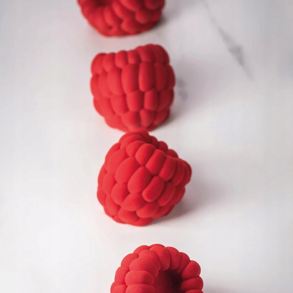 Forma silikonowa 3D Pavoflex Malina, 12 gniazd po 95 ml do efektownych mo