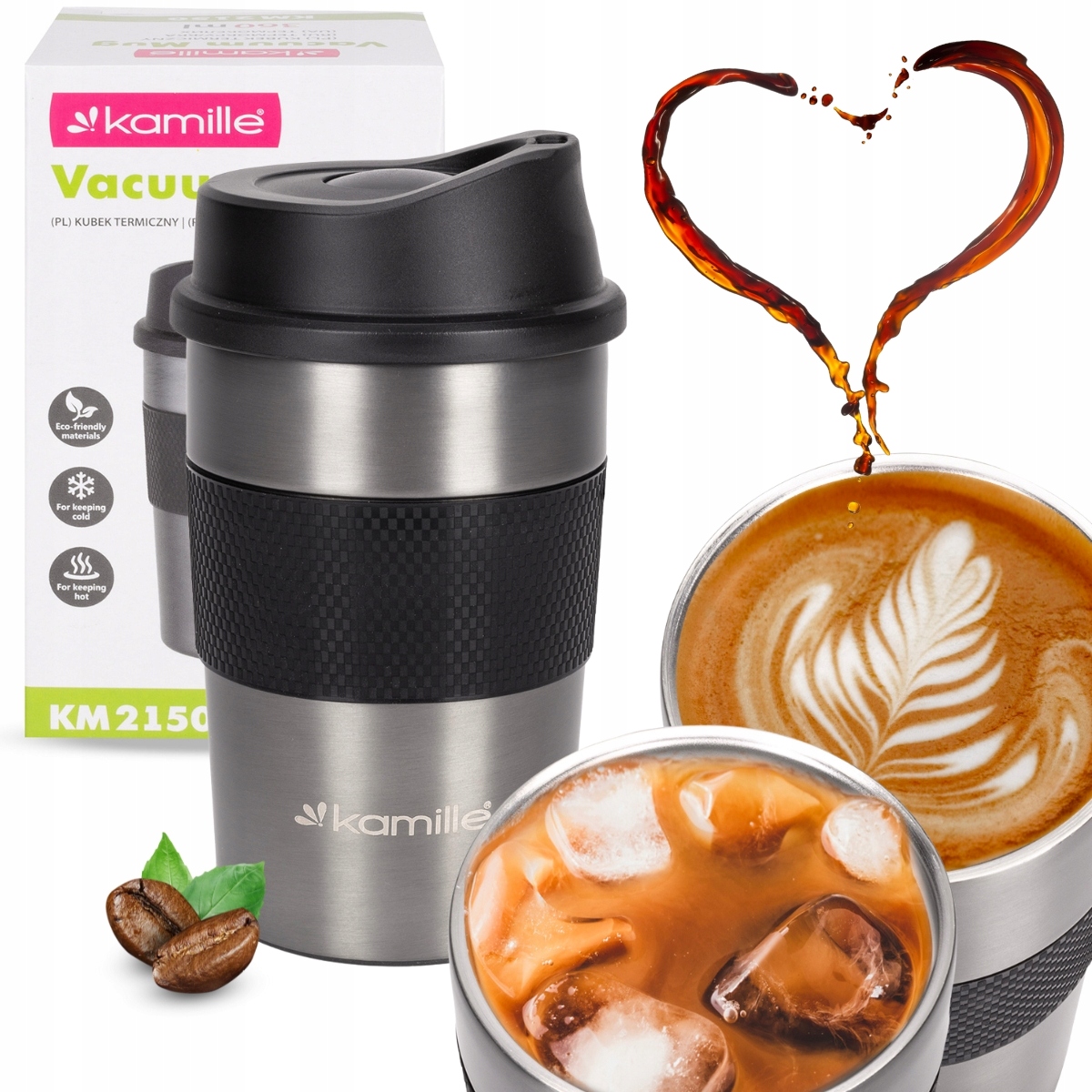 KUBEK TERMICZNY TERMOS BUTELKA BIDON SZCZELNY KAMILLE