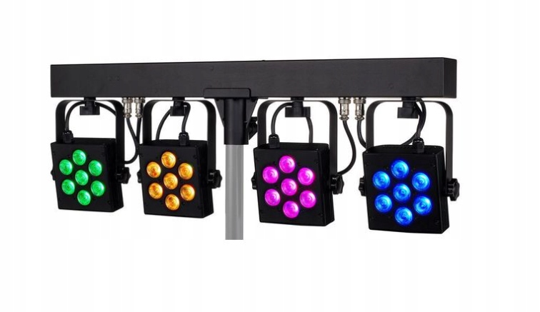Stairville CLB4 RGB LED TriColor Kompaktowy Zestaw 4 Reflektorów 21W Nowy