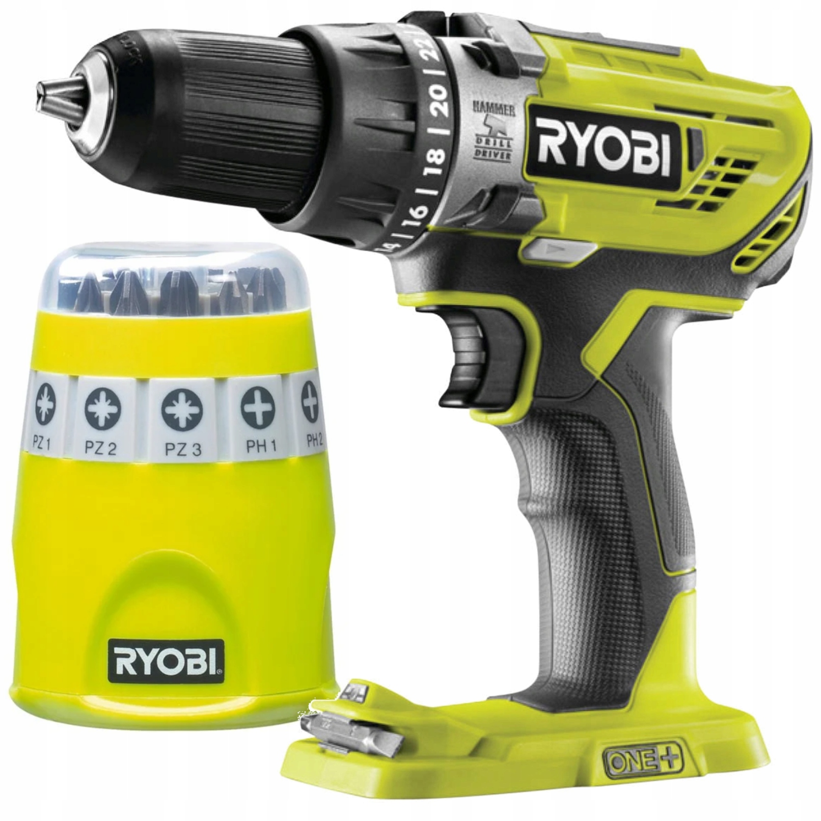 Ryobi Akumulátorová Aku Vrtačka 18V sada bitů 10 ks