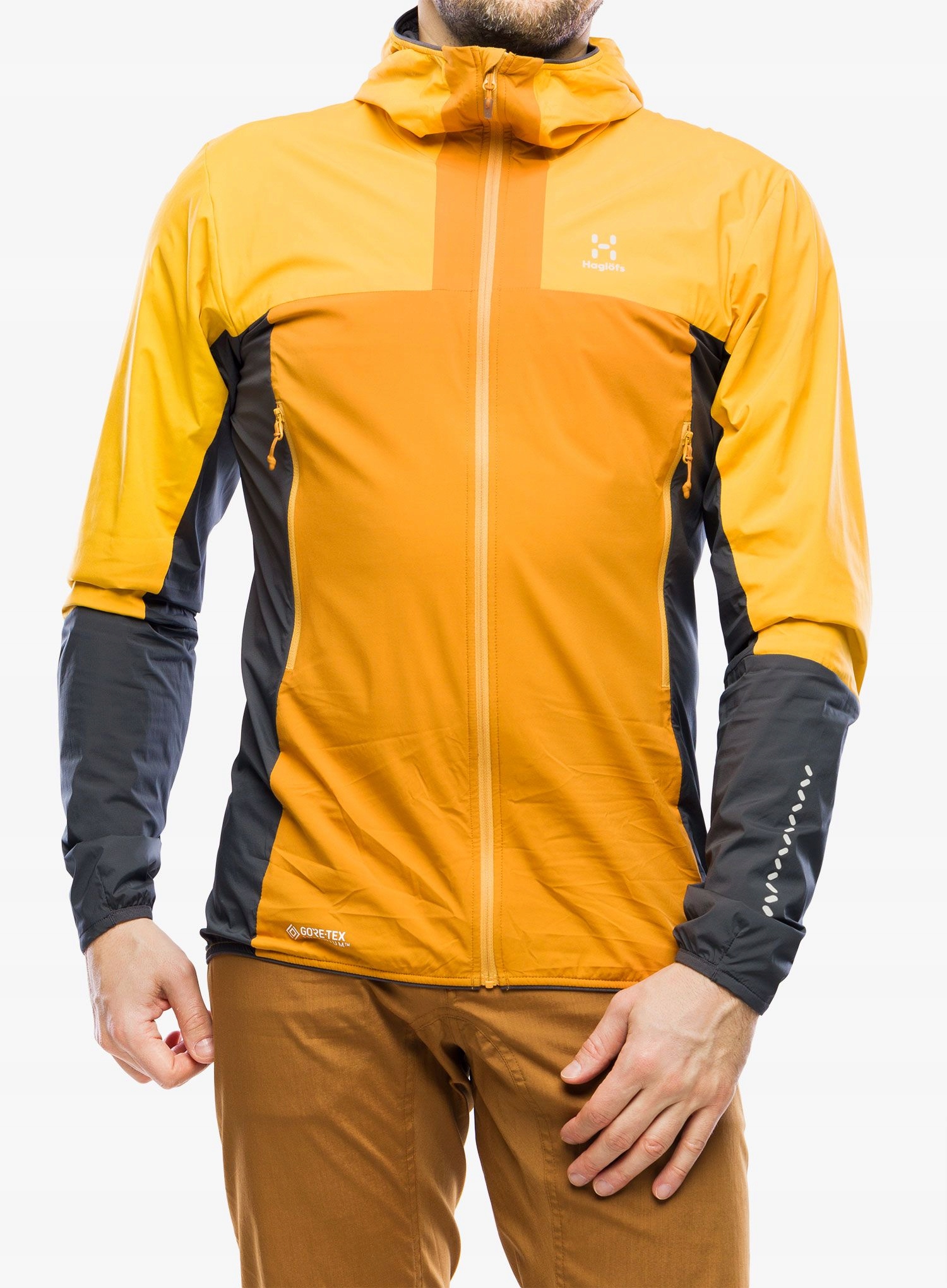 Zateplená bunda Haglofs L.I.M Alpha Hood desert yellow/sunny yellow S