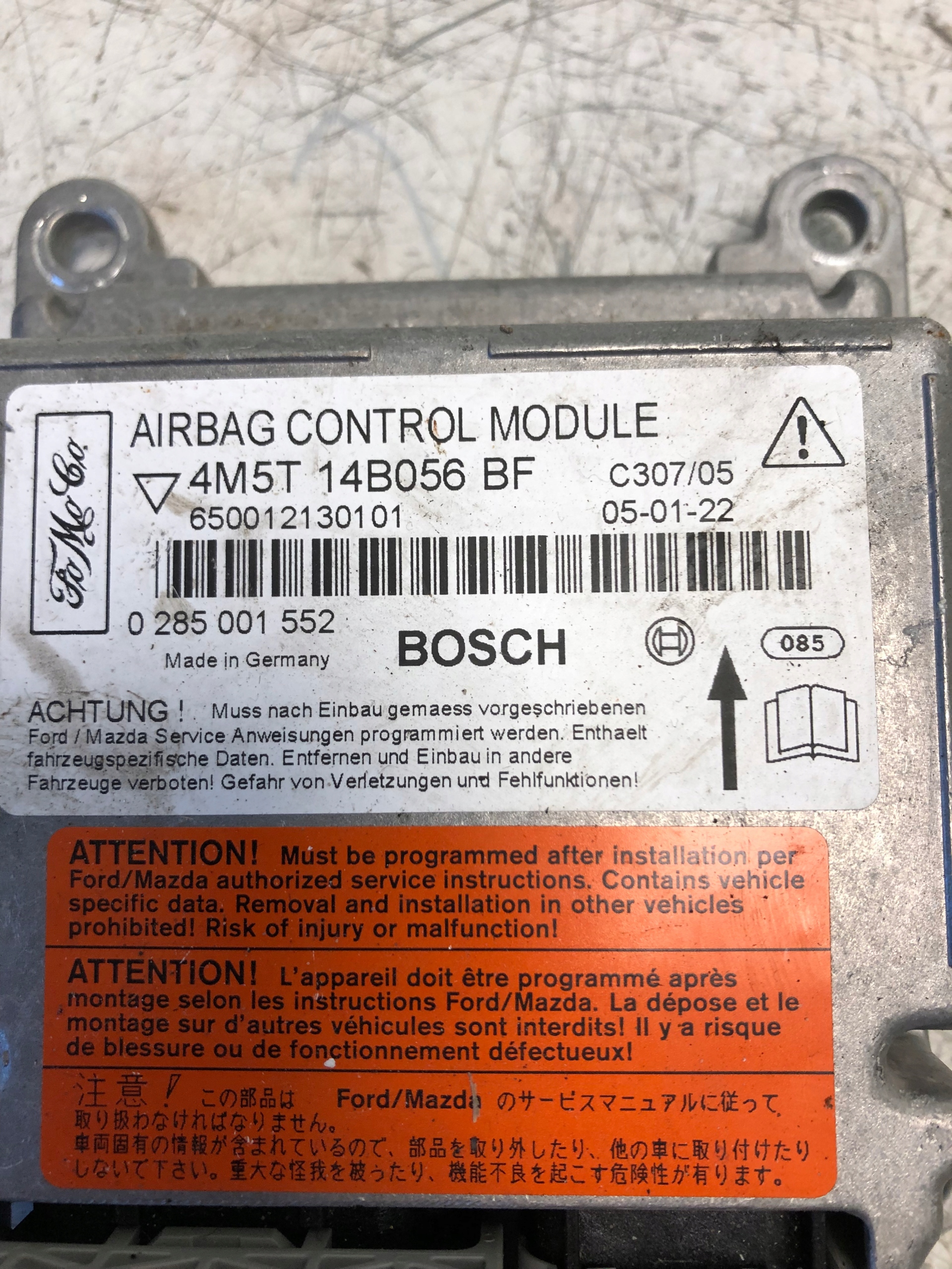 module SENSOR airbag FORD FOCUS MK2 4M5T-14B056-BF