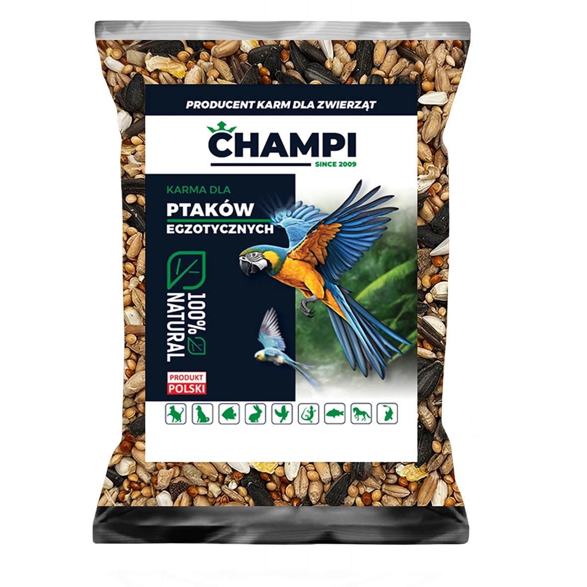 MIX DLA PAPUG FALISTYCH i ŚREDNICH Karma 19kg Nimfa Rozella STANDARD Champi