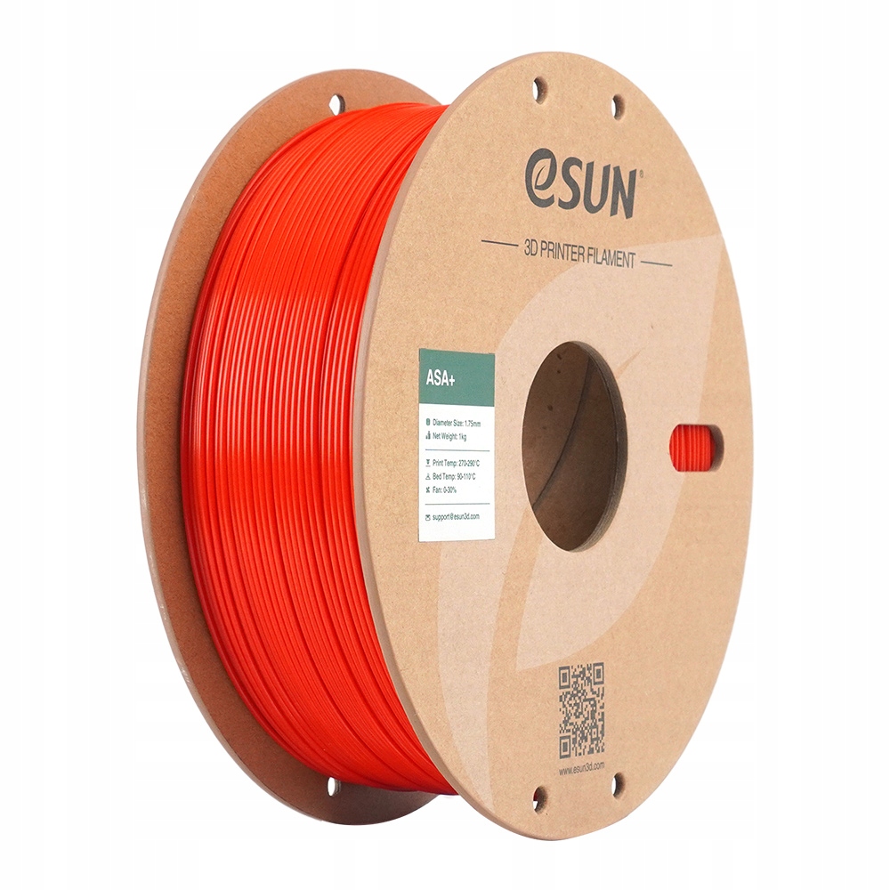 eSUN Asa+ Filament červený 1.75 mm 1000 g papírová cívka