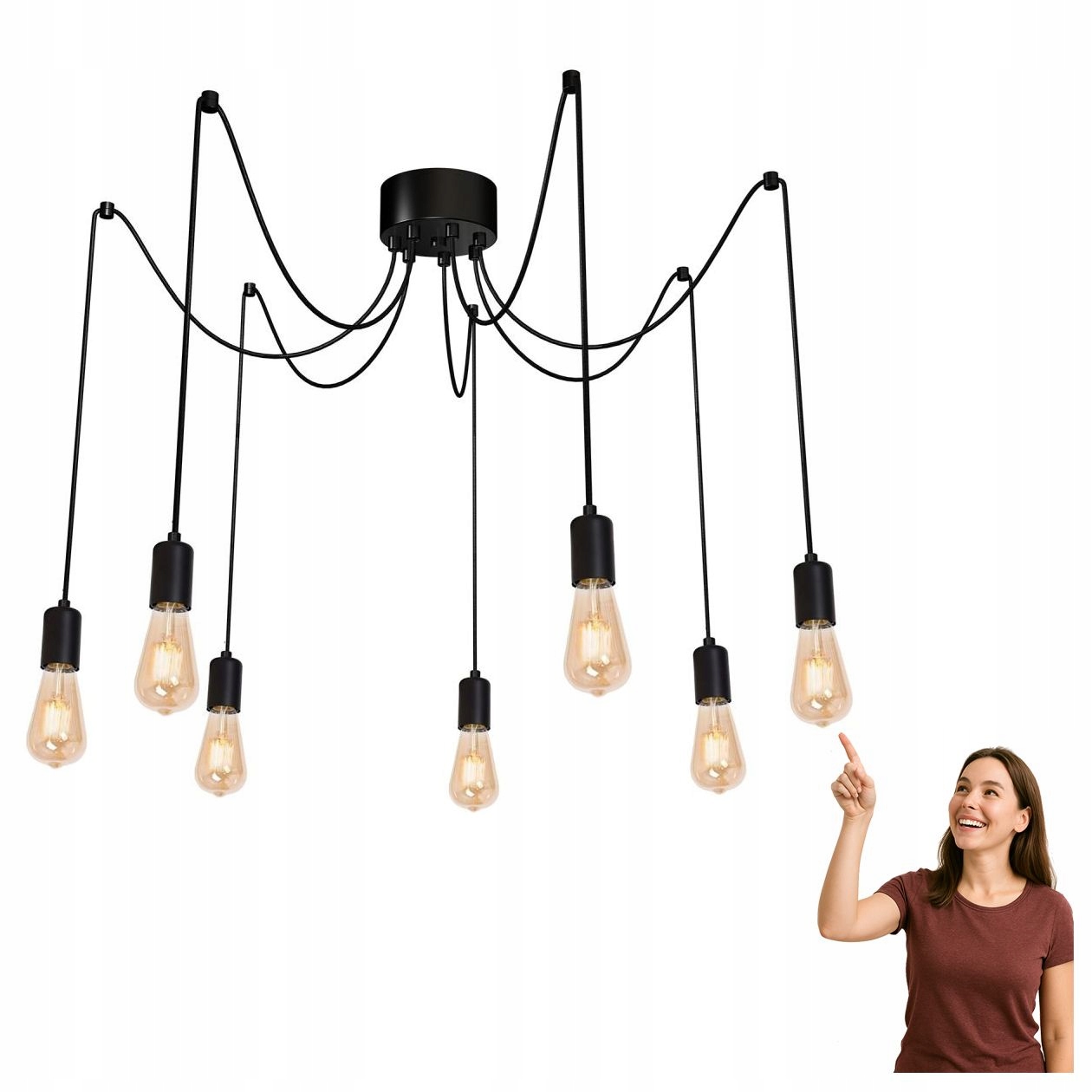 Závěsná lampa pavouk 7bodová Spindel 3951 Luminex