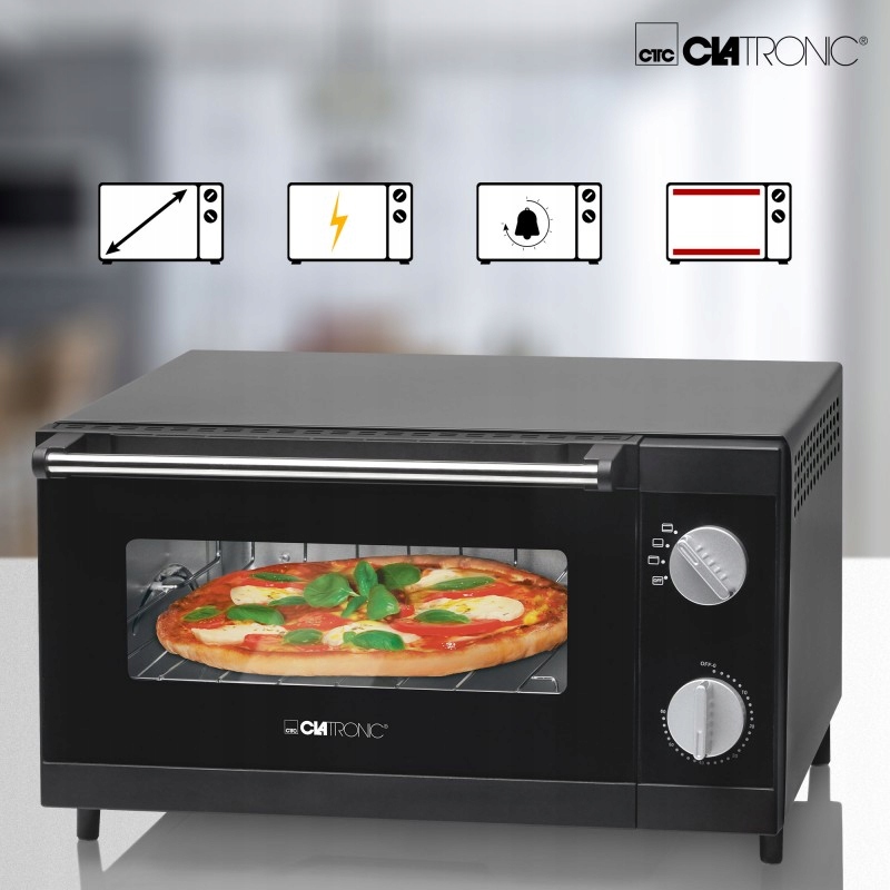 PIEKARNIK MINIPIEKARNIK OPIEKACZ GRILL PIECYK DO PIZZY 1000W 12L Marka Clatronic