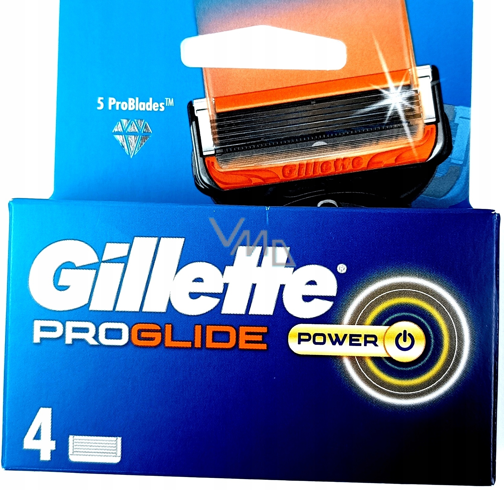 Gillette Fusion ProGlide Power náhradní hlavice 4 kusy pro muže