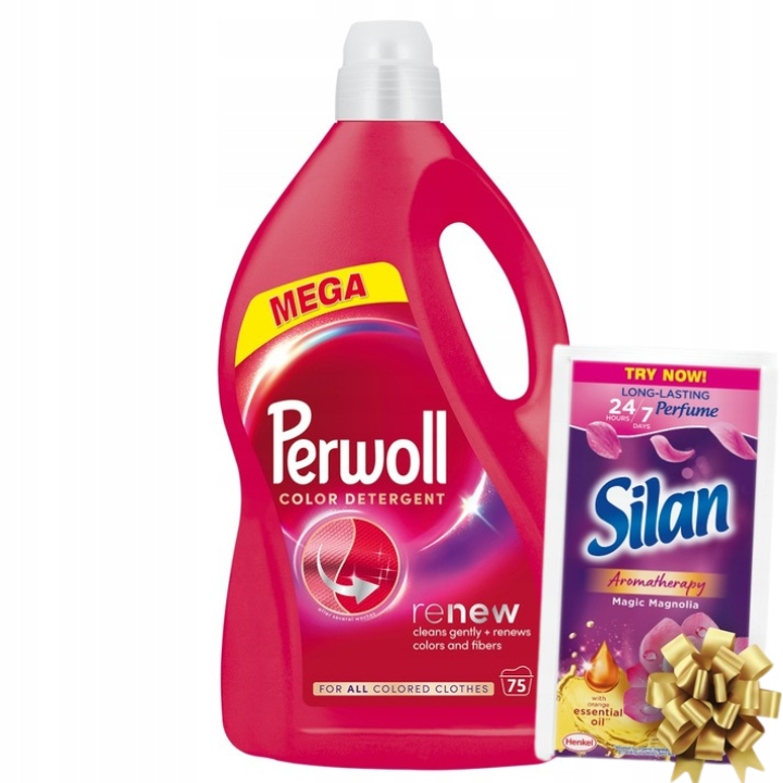 Perwoll Renew Color Płyn do Prania Koloru 3,75l 75 prań Gratis Silan