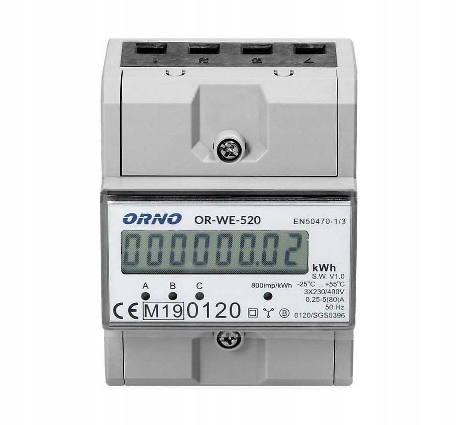 Elektroměr 3F Orno OR-WE-520 MID