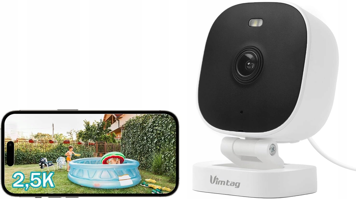 Kamera zewnętrzna VIM Tag 2.5K Mini, 5G WiFi
