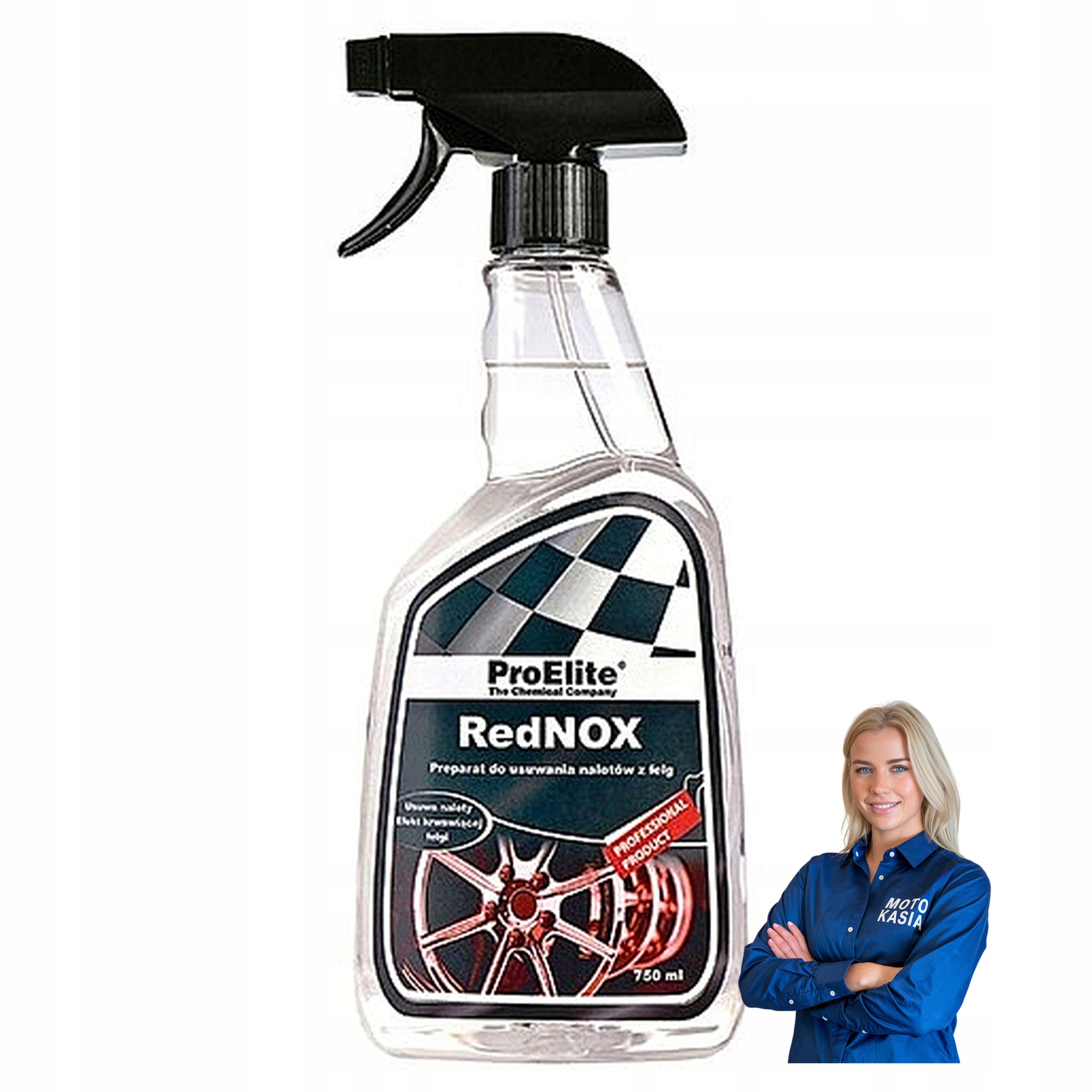 Preparat do czyszczenia felg ProElite Rednox skuteczny bez smug auto 750ml
