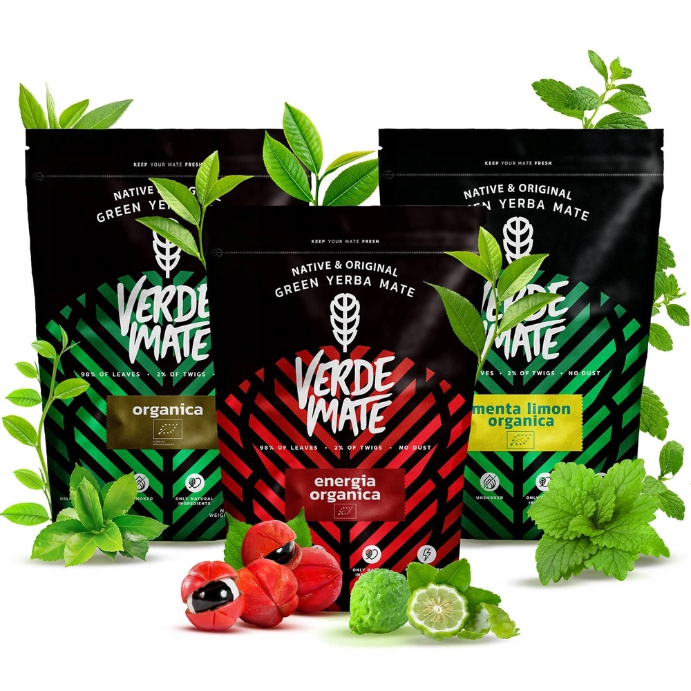 Zestaw Yerba Mate Verde Mate Bio 3x400g Najlepsze Organiczne Smaki