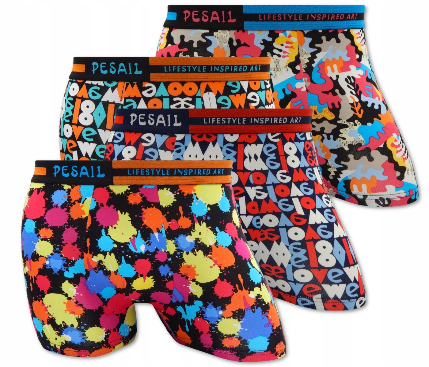 

Bokserki Męskie Majtki Kolorowe 4 Pak Premium