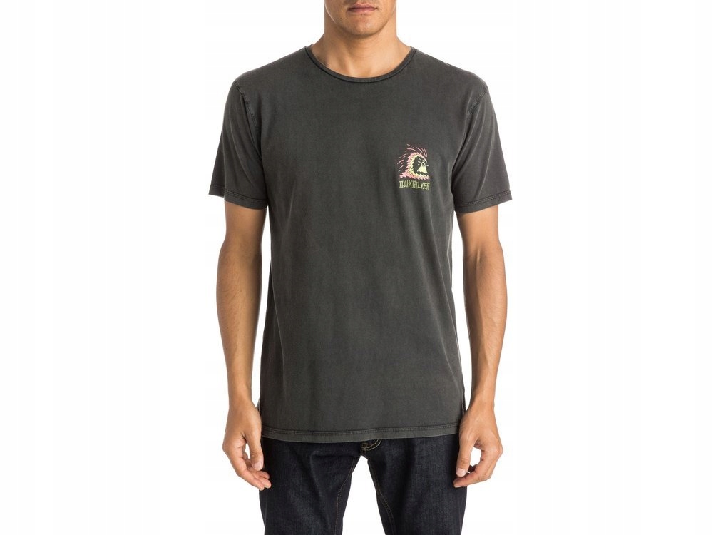 

Szara Bluzka Męska Quiksilver Prosta Grafitowa New