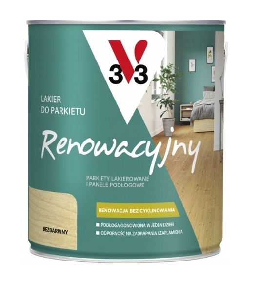 V33 Lakier do Parkietu Renowacyjny 5L Satyna