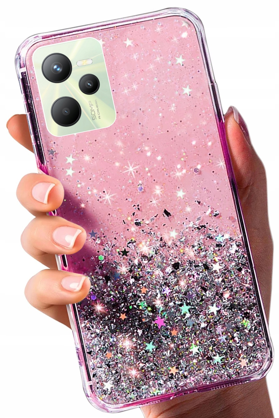

Etui Shine Case Brokat Szkło Do Realme C35