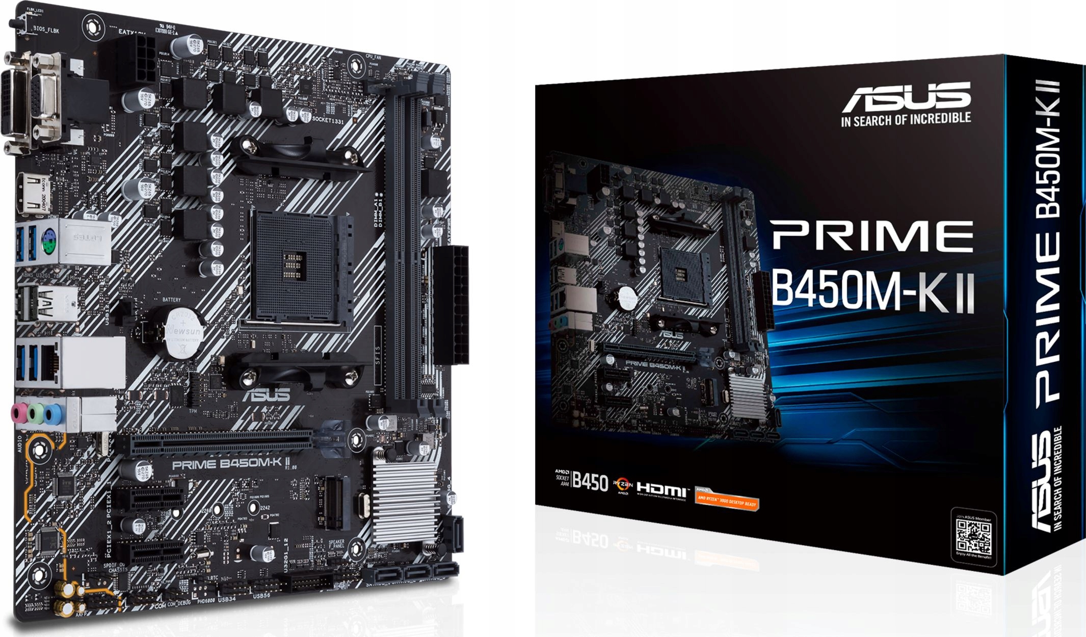 ASUS PRIME B450M-K II AM4 2xDDR4 M.2 mATX