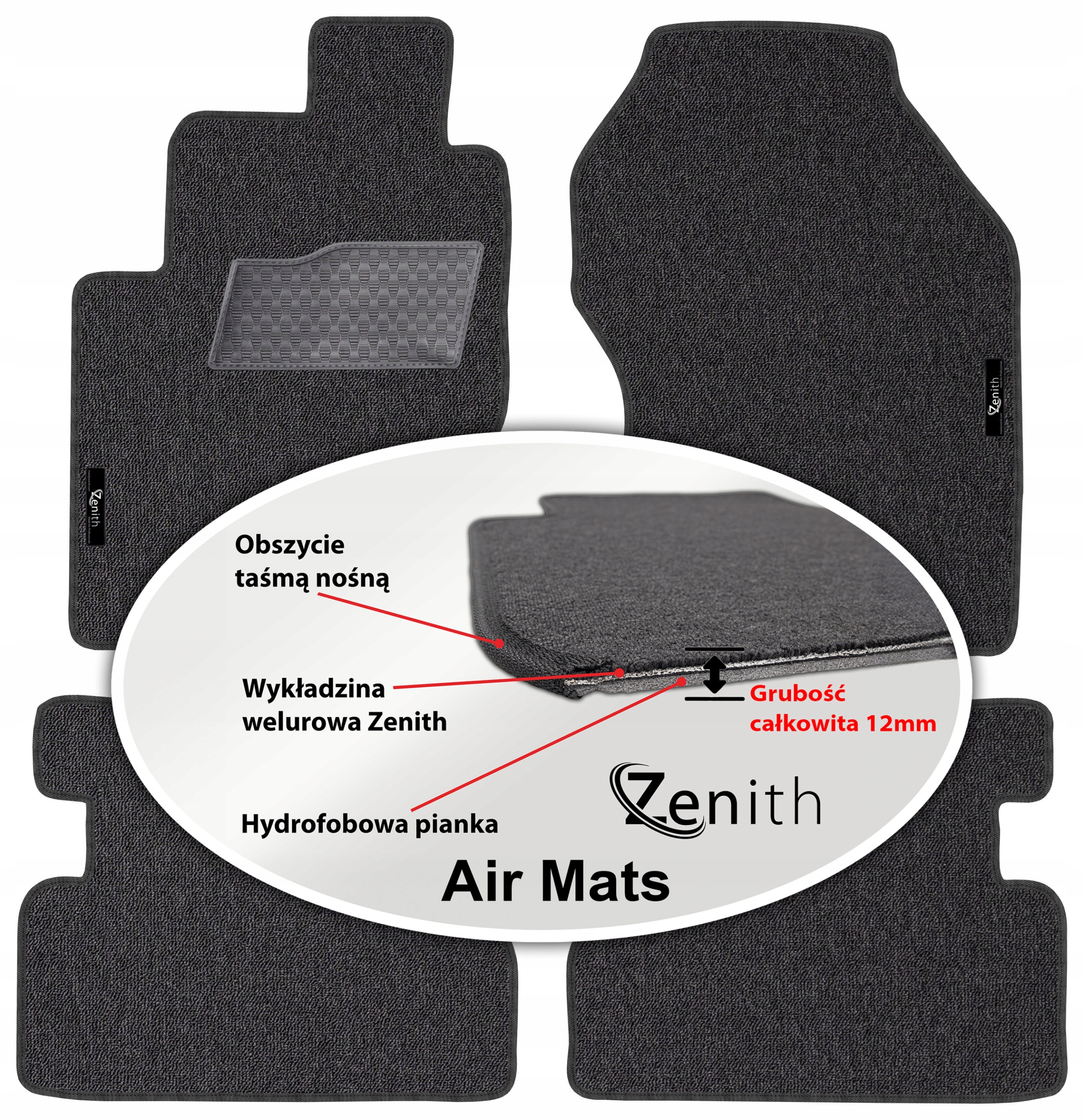 Ford Focus I Fl 2001-2004 Velurové koberce do auta Zenith Air Mats