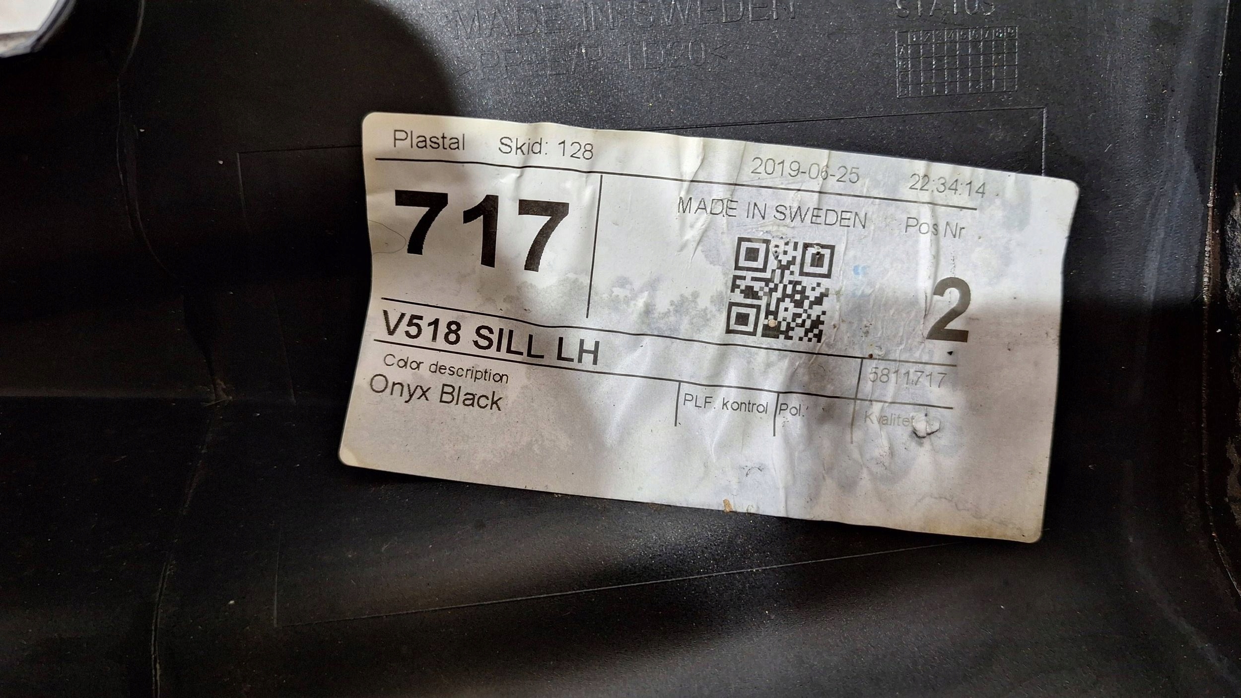 cap threshold moulding threshold left VOLVO XC90 II 14- 31672370