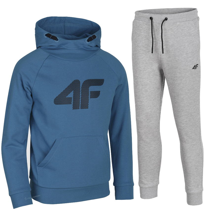 

4F Chłopięcy Dres Komplet Bluza Spodnie 140