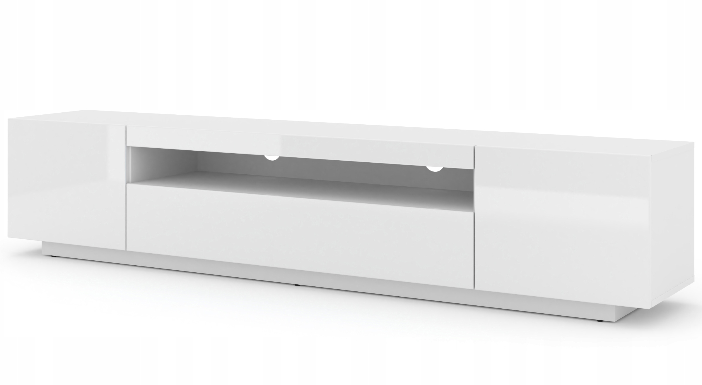 Szafka RTV AURA 200 wisząca b. mat / biały połysk