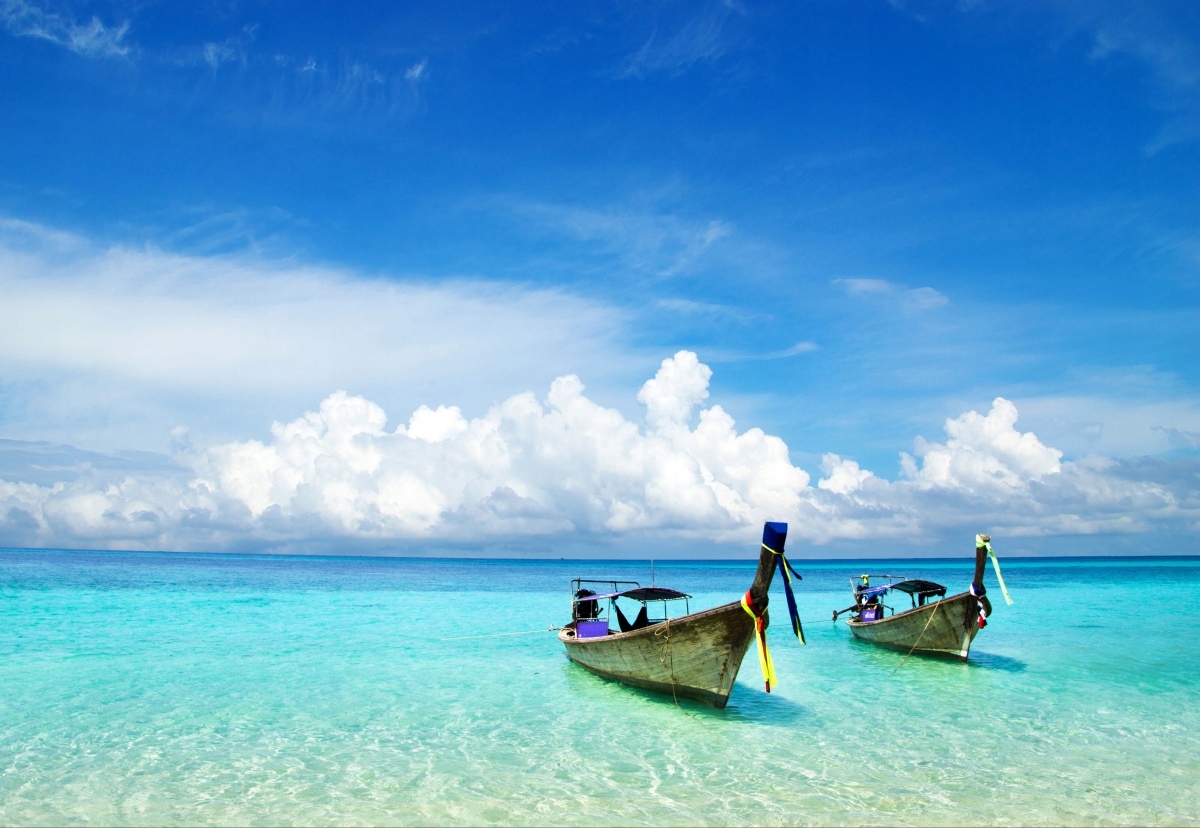 

Tapeta flizelinowa Plaża Łodzie - 152x104