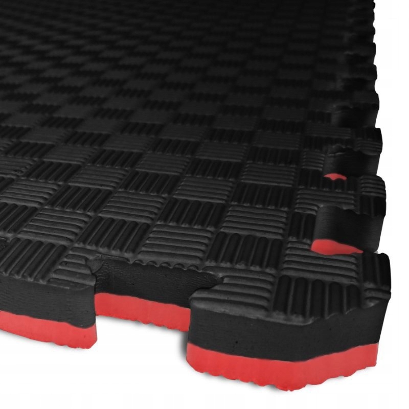 Tatami Puzzle podložka 100x100x4,0 cm černá-červená