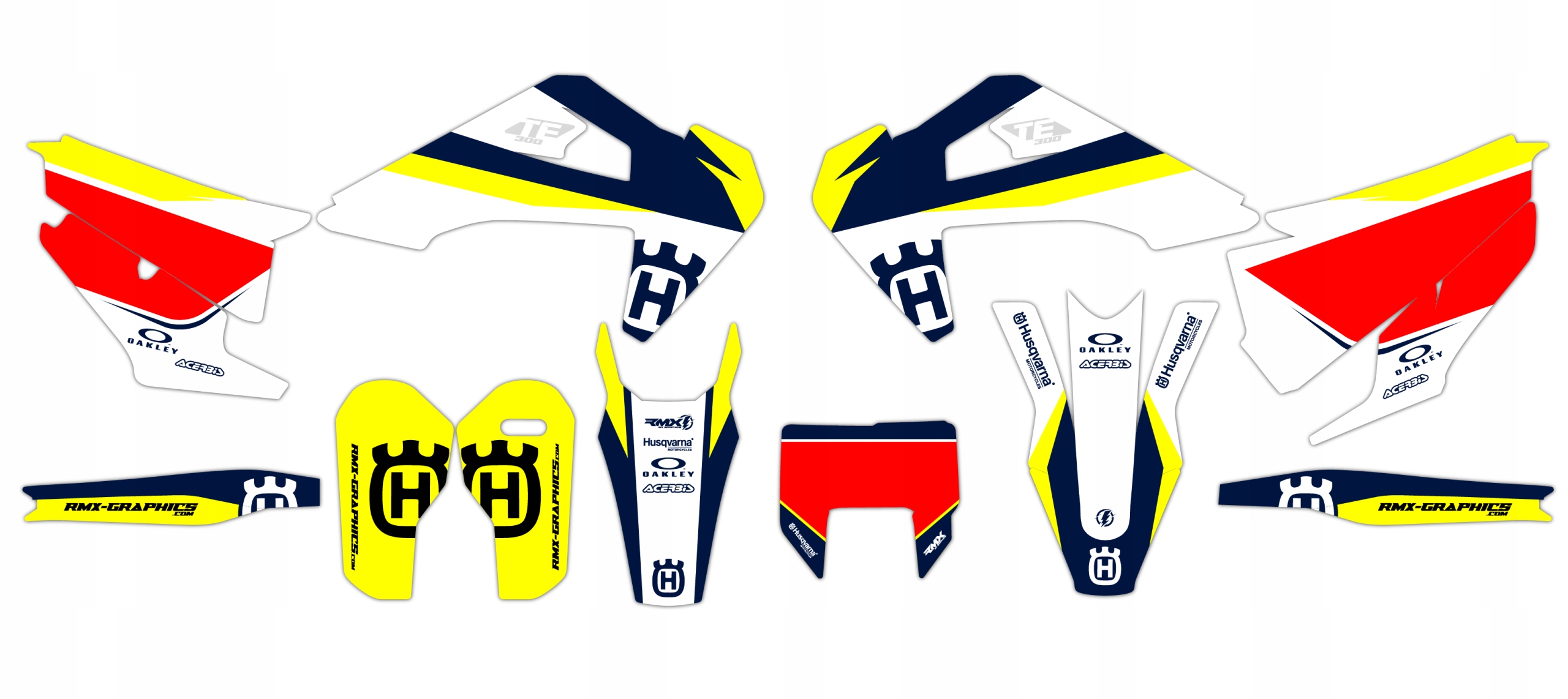 Dýha nálepky na motor Husqvarna Te Fe Tx 20-21