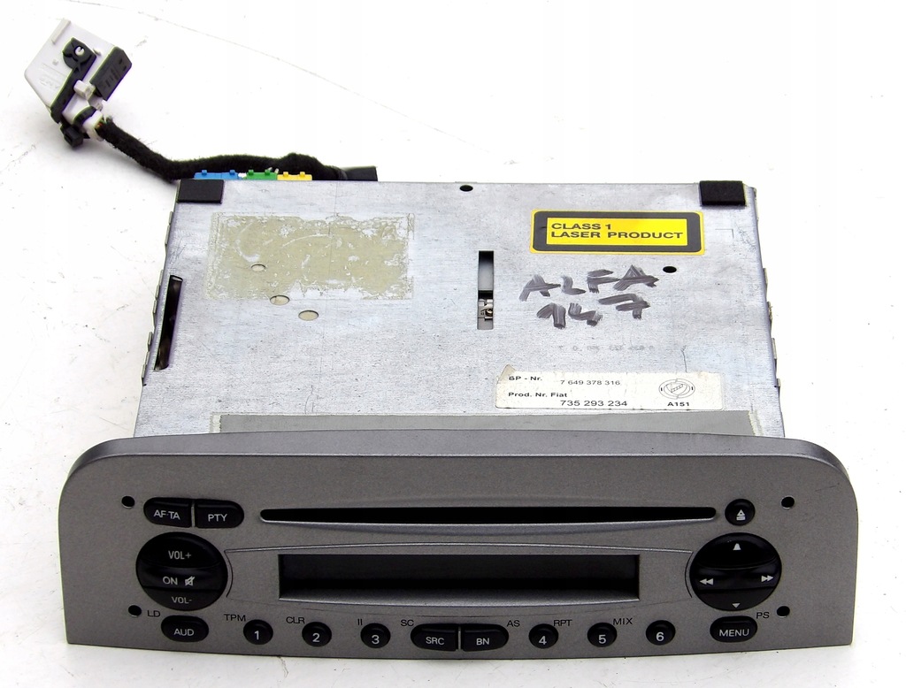 ALFA ROMEO 147 РАДІО CD 735293234 БЕЗ КОДУ