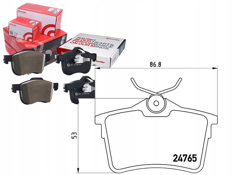 Brzdové Destičky Citroen Berlingo 08- Zadní Brembo