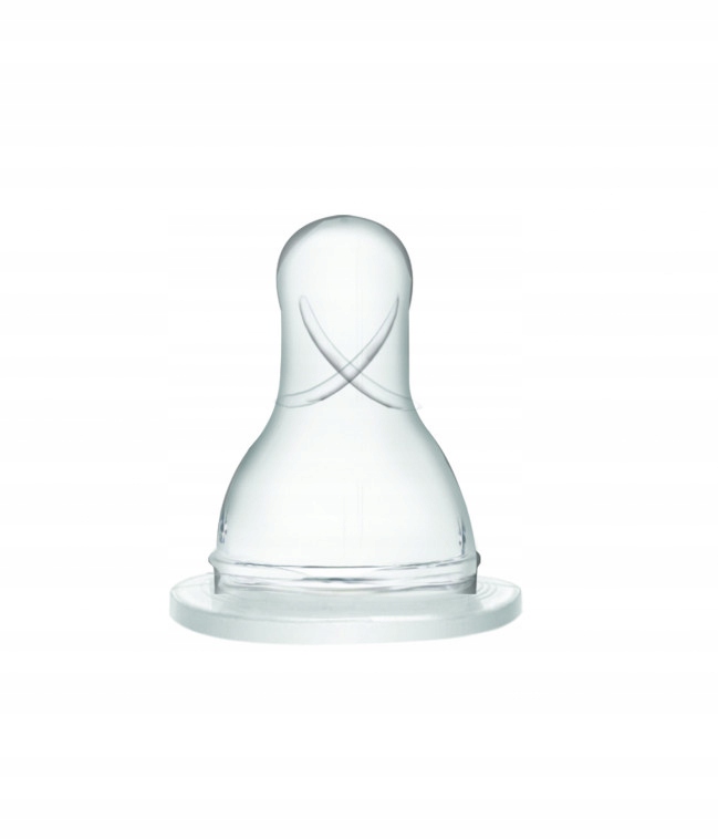 Smoczek silikonowy do butelek z okrągłą końcówką, od 18 miesiąca życia,3szt