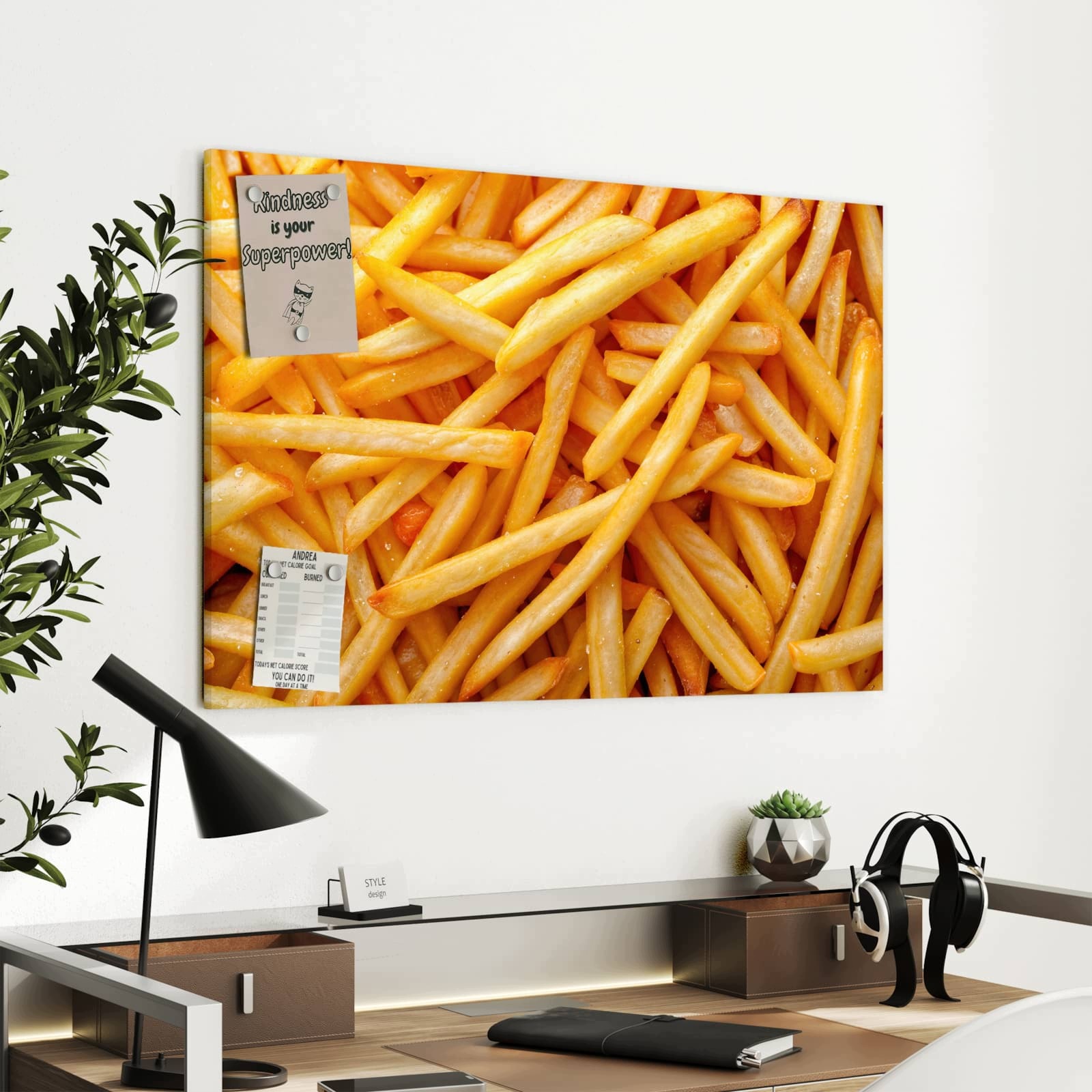 Magnetická tabule Hranolky 90 × 60 cm