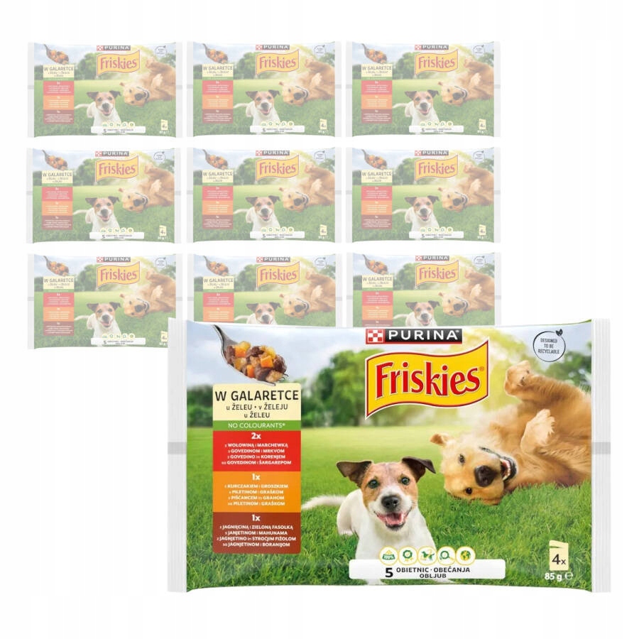 Levně Purina Friskies Vlhké Krmivo Mix Chutí v želé 40x85g