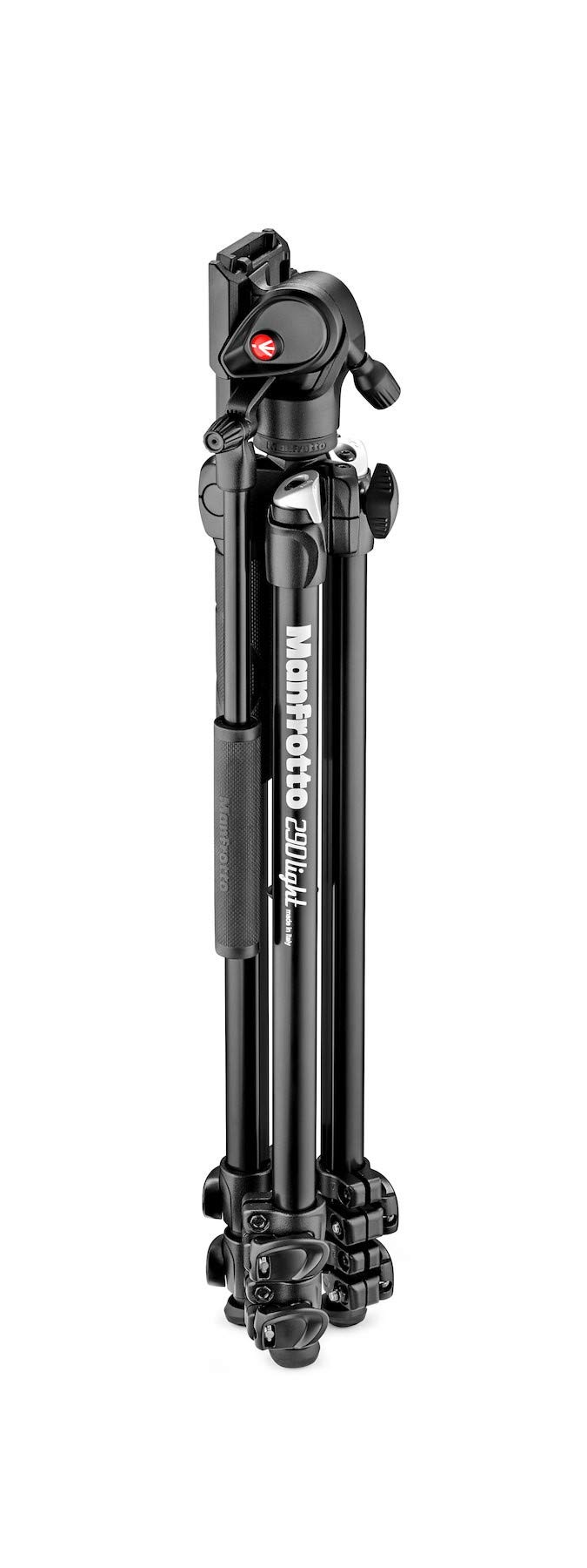 MANFROTTO Zestaw Statyw 290 Lekki z Głowicą Wideo Czarne — miniatura 4