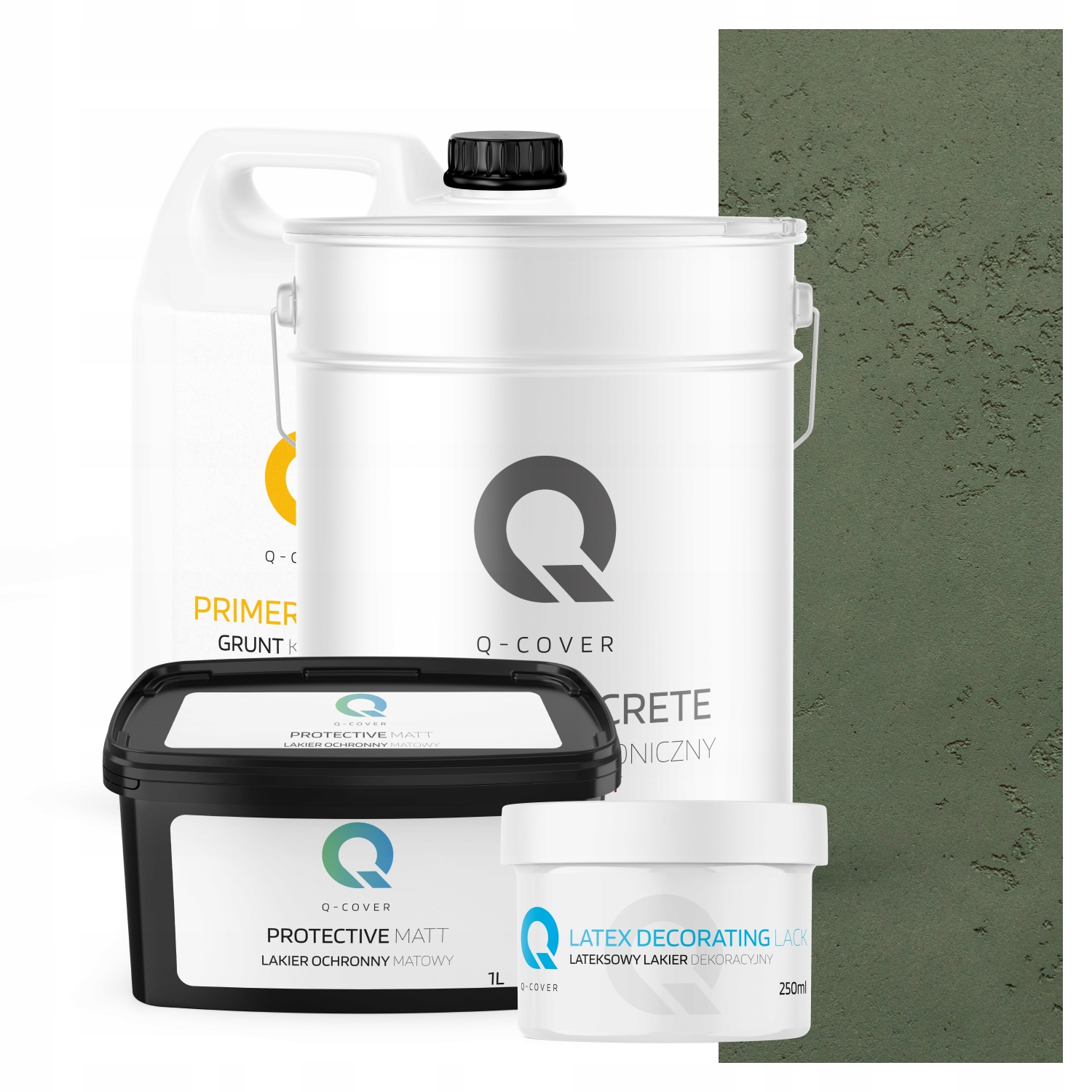 Vnitřní Architektonický Beton Set Zelený Tmavý F466 Komplet 10 m2