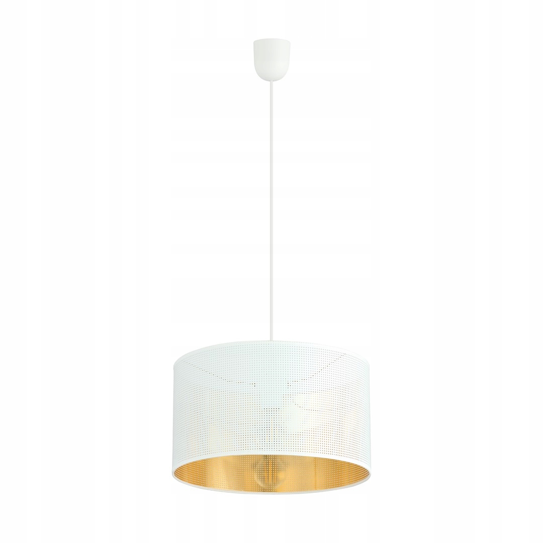 Aston 1 White/gold Závěsné lampy Ocel lakovaná. stínidlo Černá 10W Max Le