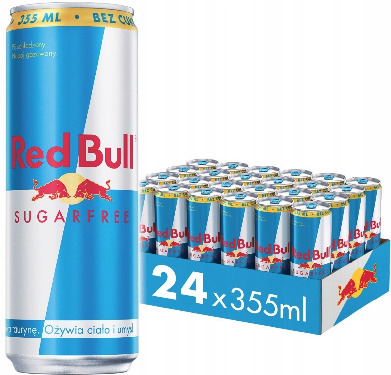 Napój Energetyczny Red Bull Bez Cukru Puszka 355ml 24szt Drs
