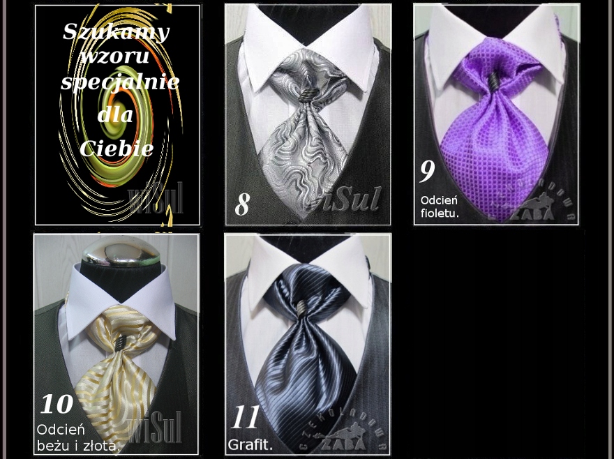 MUSZNIK chłopięcy 60 wzory - krawat, fular, muszka Rodzaj inny