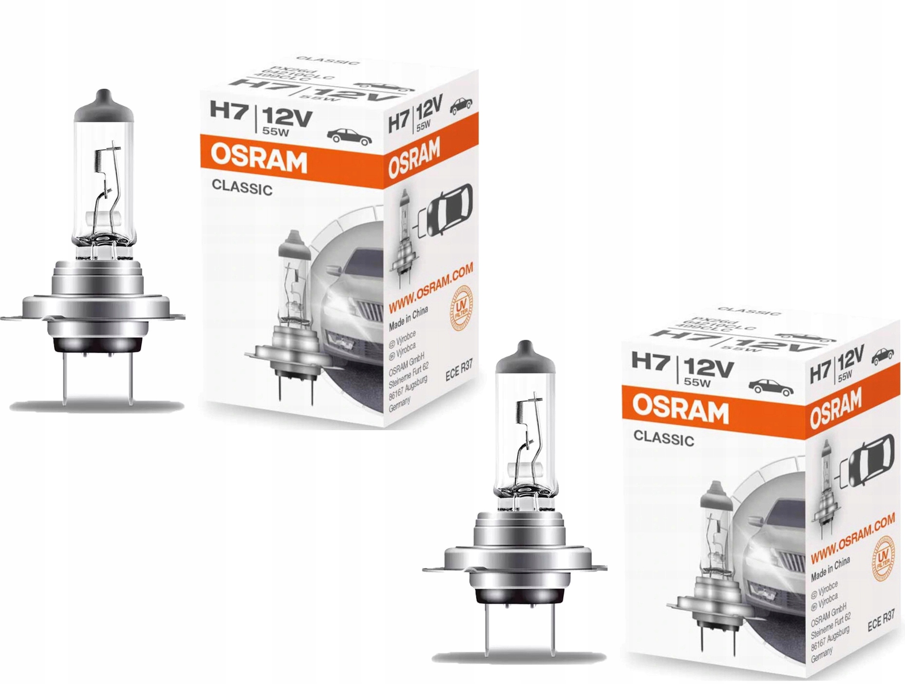 2x Żarówki Osram Classic H7 12V 55W