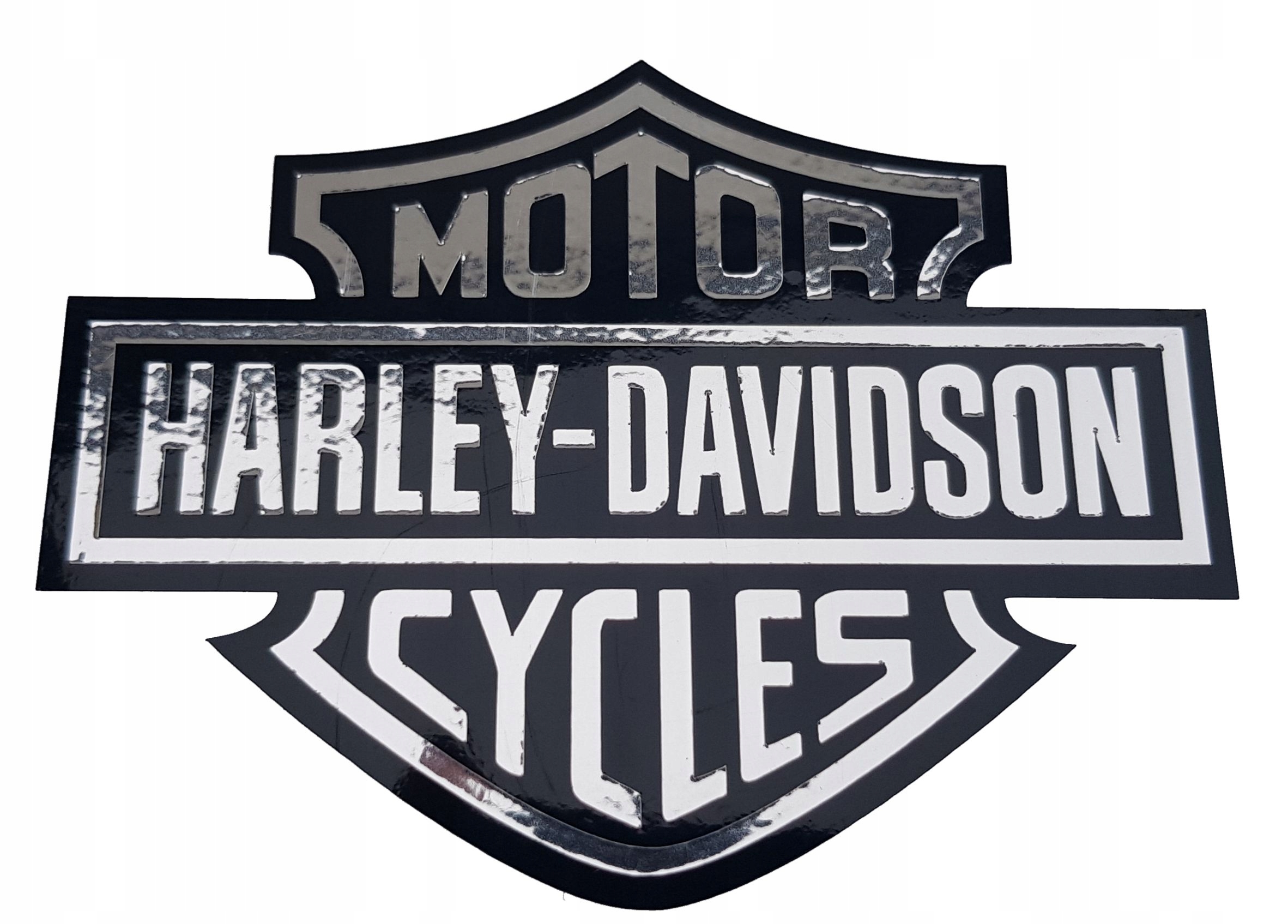 

Naklejka Harley Davidson Srebrny Chrom 15 cm