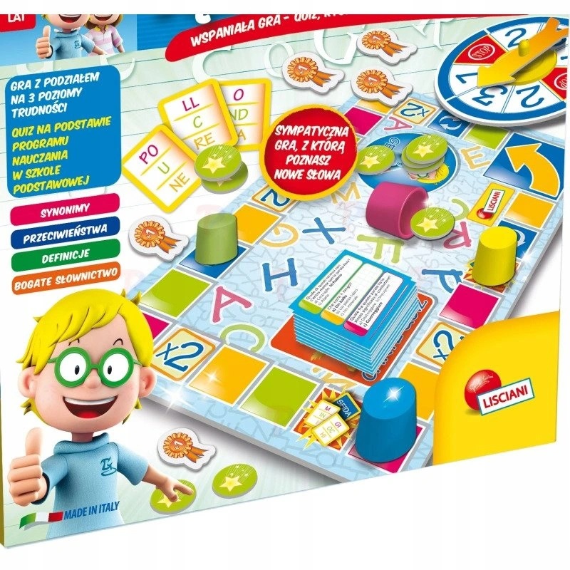 GRA QUIZ JĘZYK POLSKI EDUKACYJNA MAŁY GENIUSZ Maksymalna liczba graczy 2