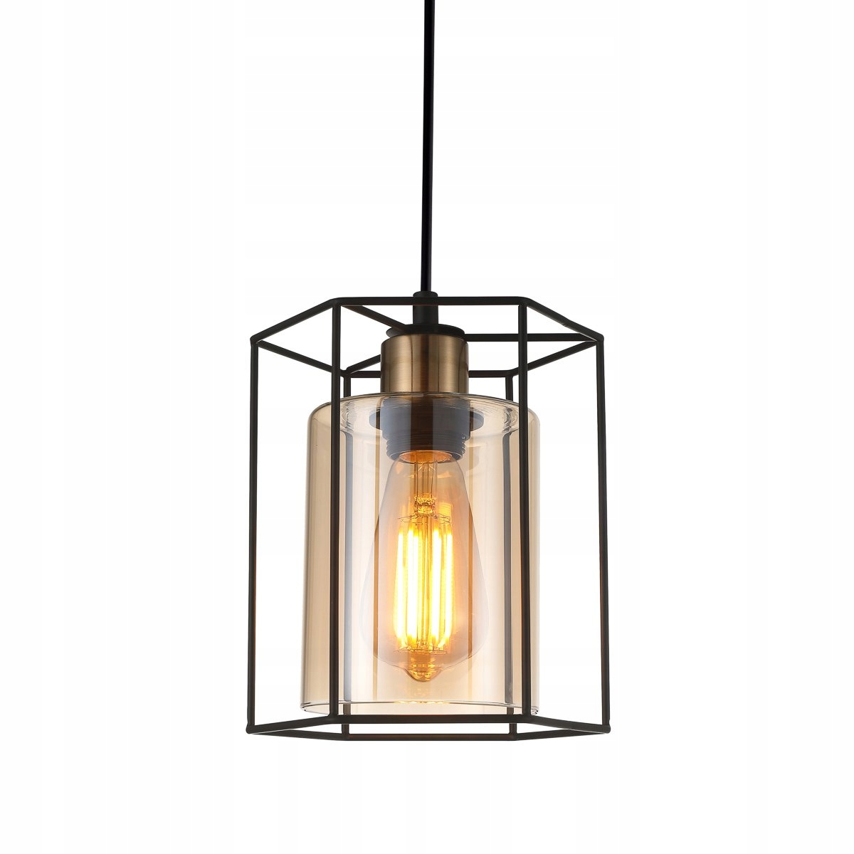 

Lampa wisząca Kalula PND-78901-1-BK+AMB Italux