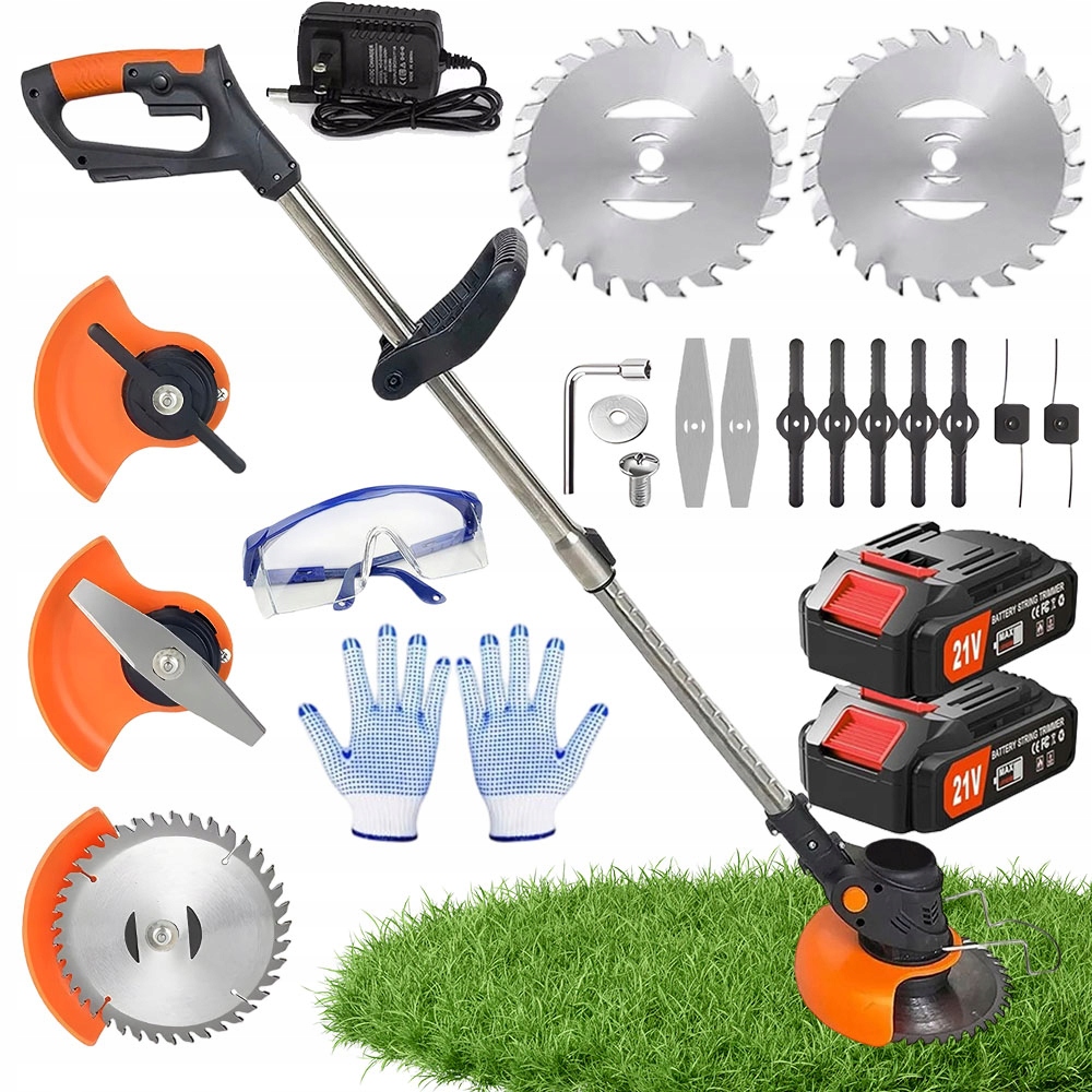 Aku Vyžínač Křovinořez Elektrická sekačka Sada 2 Aku 2Ah Výkonná