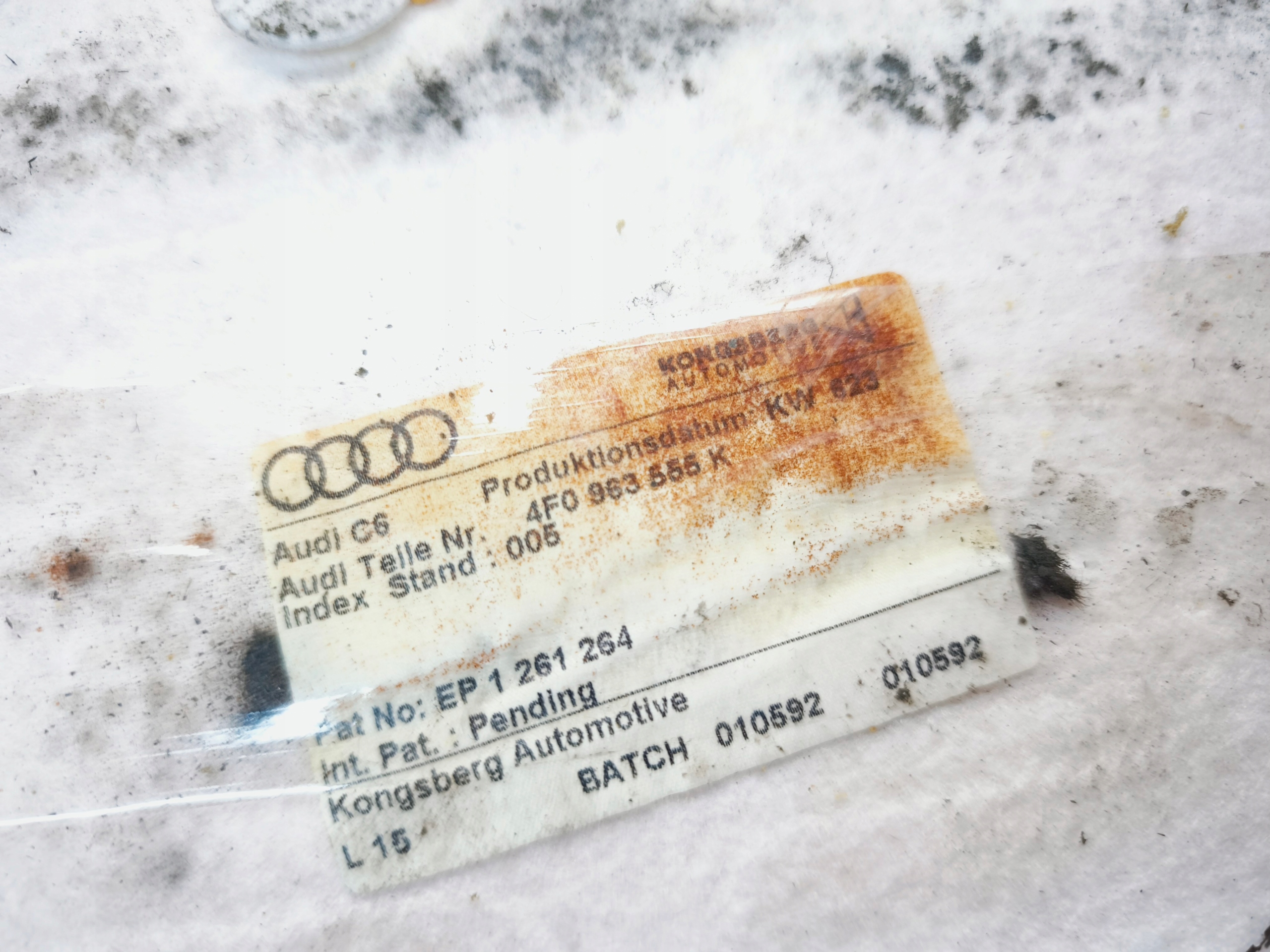 MATA GRZEWCZA SITZ links oder rechts SIEDZISKO DOL AUDI A6 C6 4F0963555K