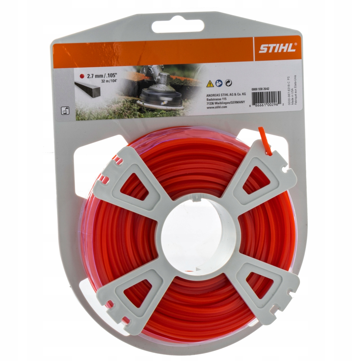 

Żyłka tnąca 2,7 35m 4-kątna Stihl kosa podkaszarka