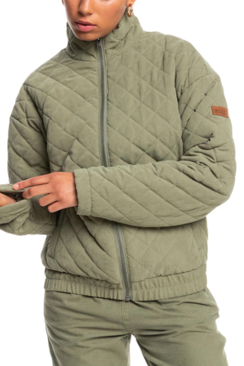 Roxy přechodová podzimní prošívaná dámská bunda s volným zapínáním, velikost S