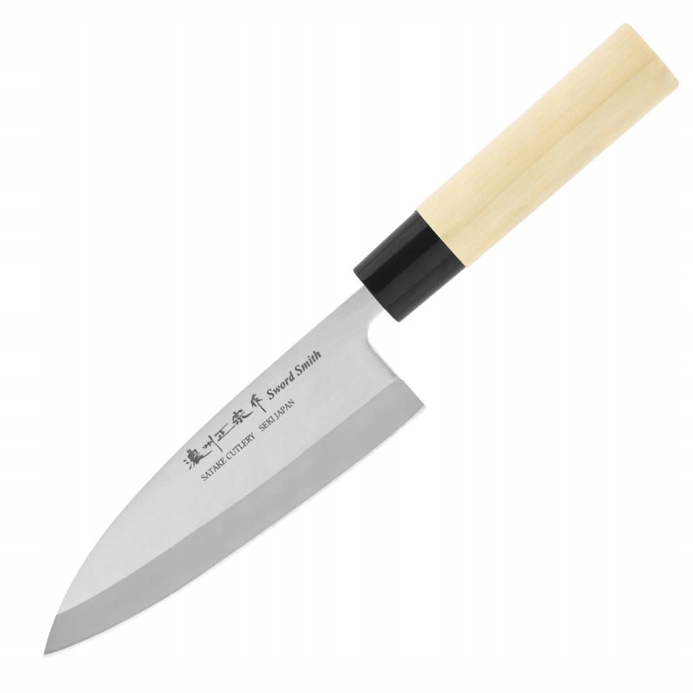 Satake S/d 420J Japonský ľavý kuchynský nôž na filetovanie Deba 15,5 cm